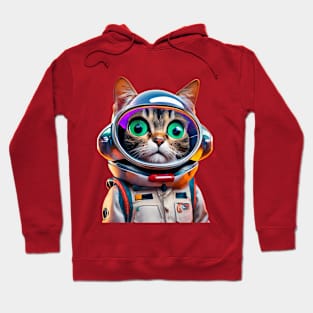 Astronaut Cat - Amazed At What He Can See Hoodie